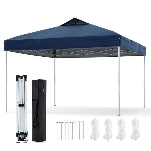LIVSK Pop-up Tuintent - 9 m² Schaduw - Hoogteverstelbaar - Waterdicht Oxford Doek - Draagtas Inclusief - Blauw/grijs/wit