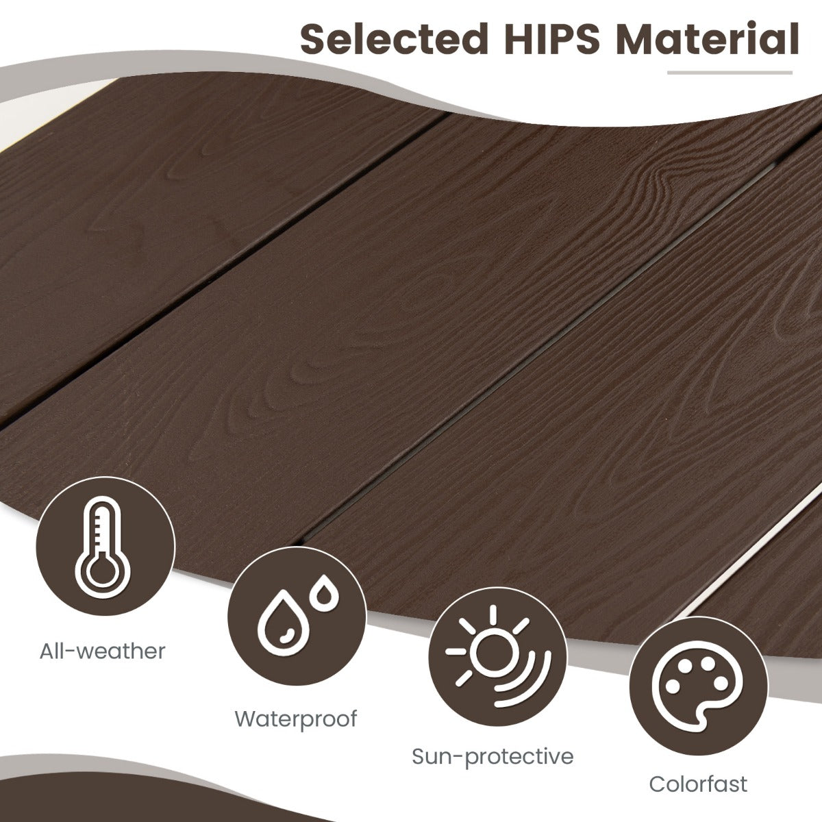 LIVSK Hangende Balkontafel - Verstelbaar voor Balustrades 3-15 cm - Weerbestendig HIPS - Inklapbaar - Zwart