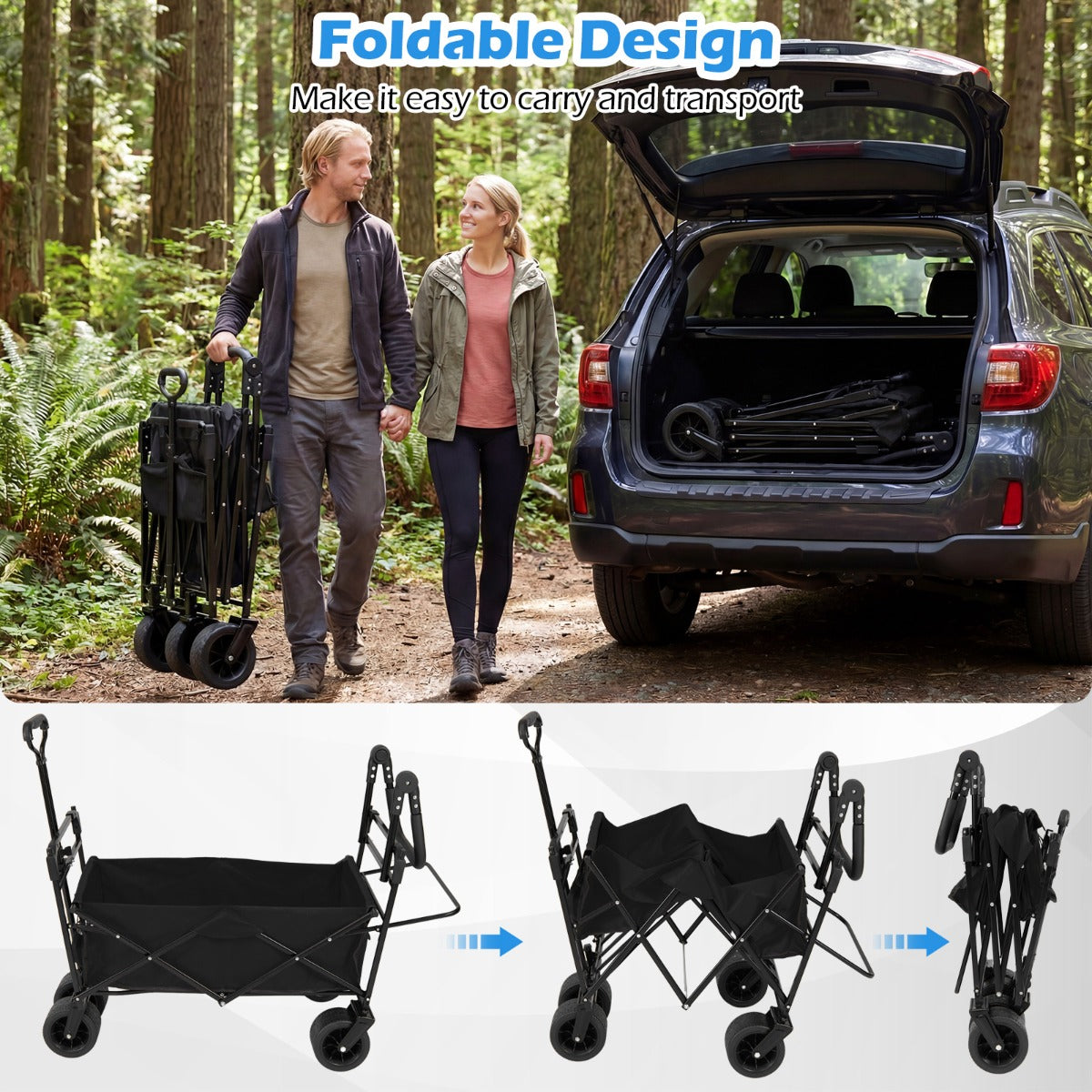 Livsk costway opvouwbare kinderwagen met afneembare zonnekap zerstelbare duwstang afneembare opbergtas en terreinwielen zwart
