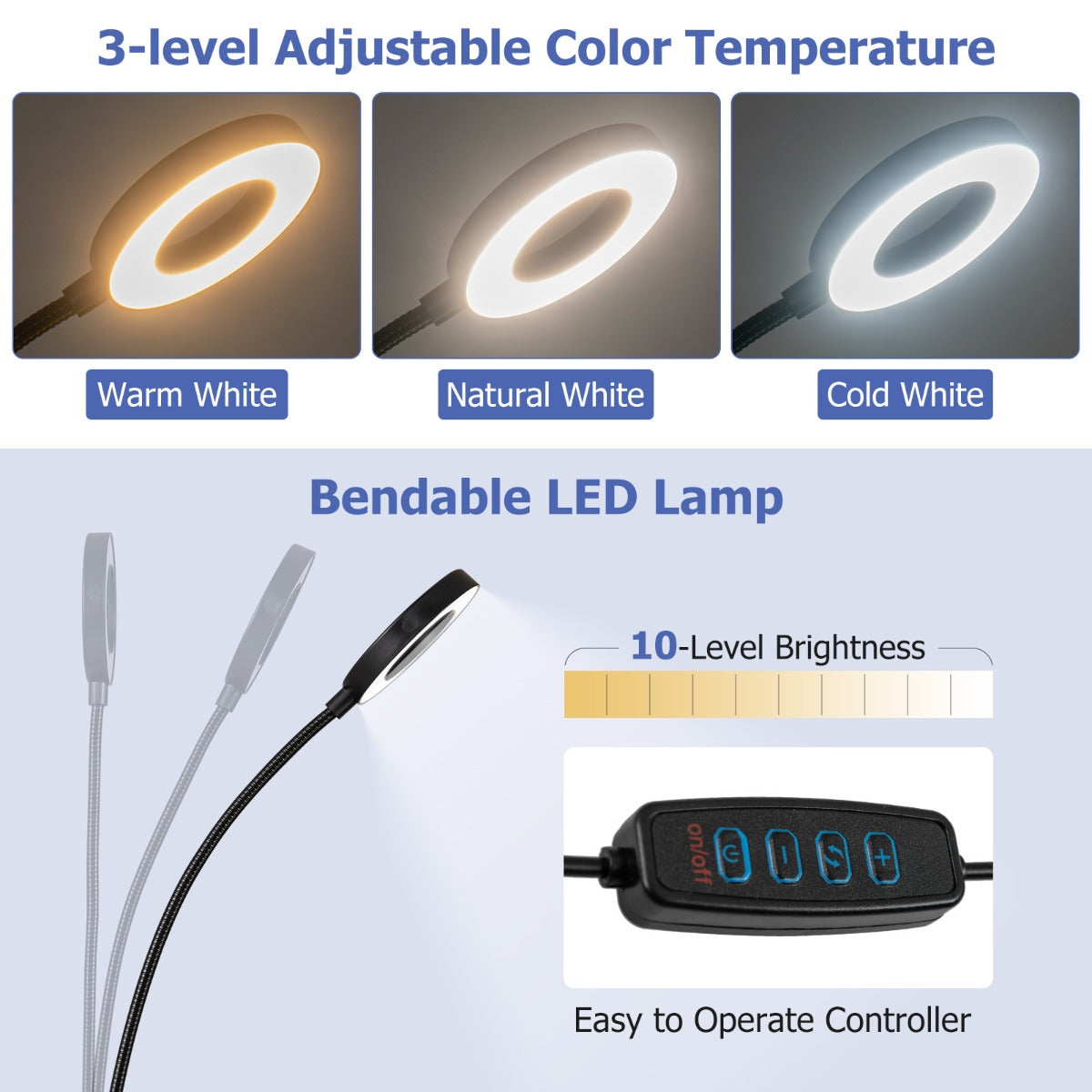 LIVSK Opvouwbare Manicuretafel met Elektrische Stofafzuiging - LED-Verlichting - Draagbaar en Comfortabel - Wit/Zwart