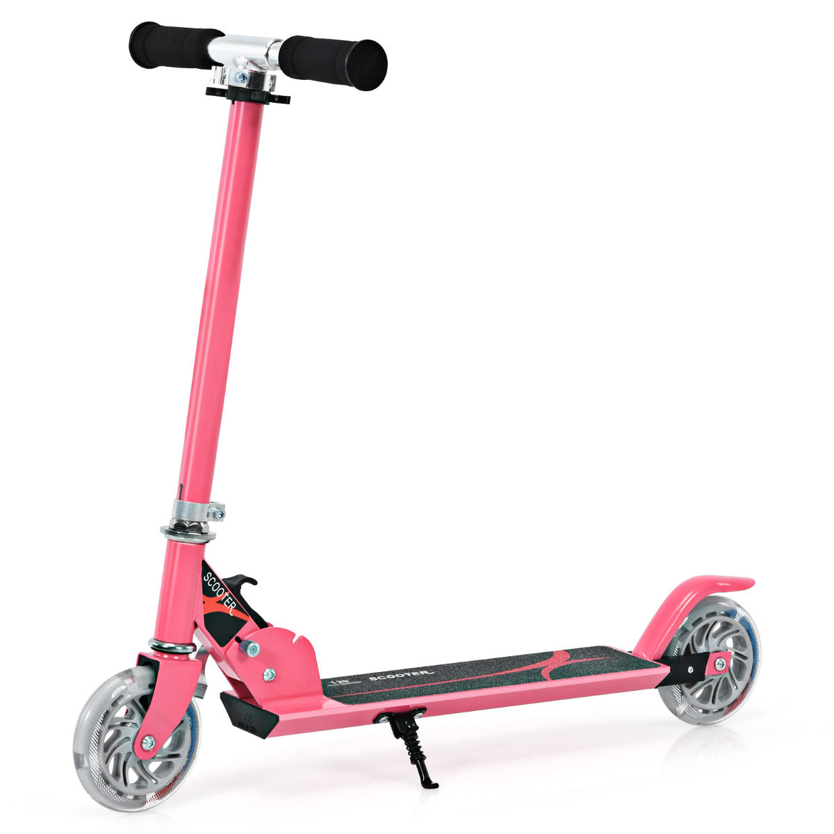 LIVSK Opvouwbare Kinderstep - Lichtgewicht Aluminium - Verstelbaar Stuur 63-86,5 cm - LED Verlichte Wielen - Draagvermogen 70 kg