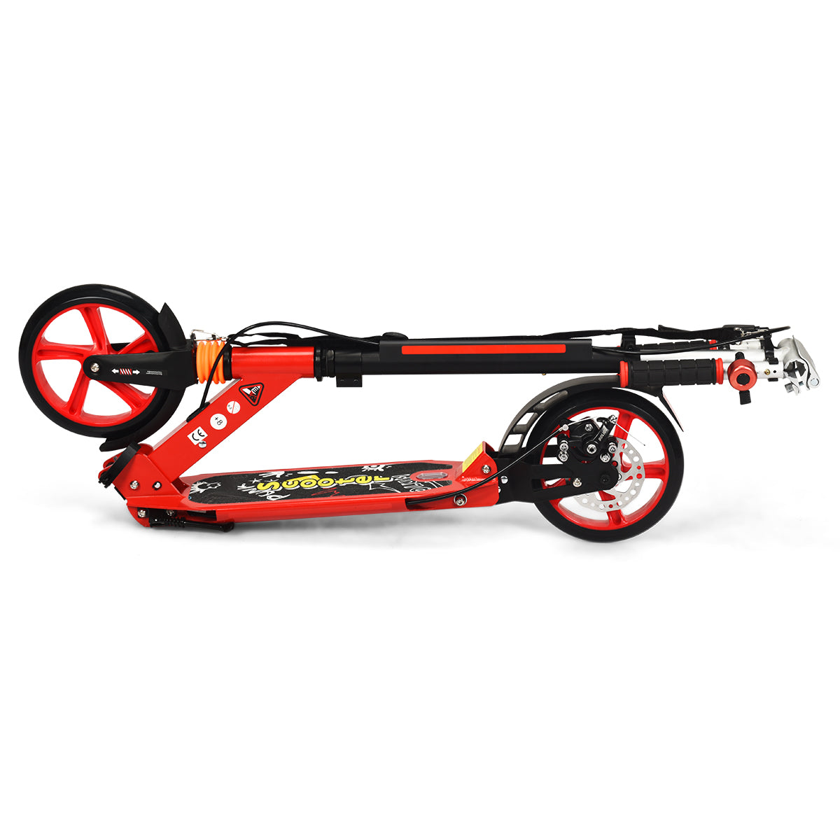 LIVSK Sportstep - Opvouwbaar - Aluminiumlegering - 3 Verstelbare Hoogtes - Grote PU-wielen - Tot 100 kg - Zoals afgebeeld
