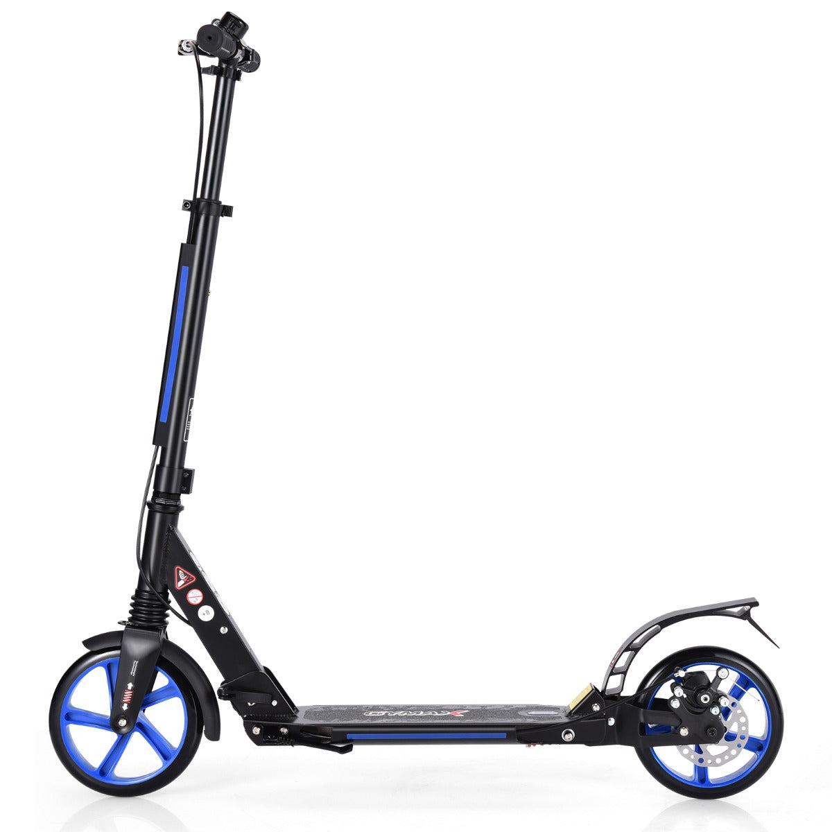 LIVSK Opvouwbare Kinderstep - Verstelbaar Stuur - Aluminium Platform - Blauw