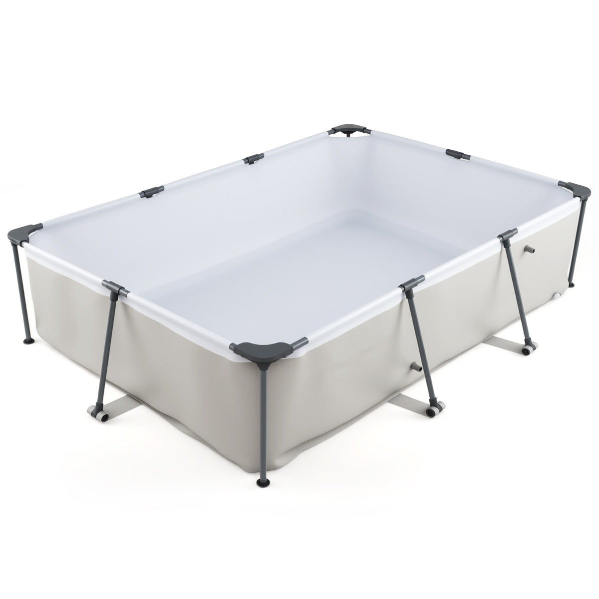 LIVSK Opzetzwembad Rechthoekig - Capaciteit 3701 liter - Duurzaam PVC en Polyester - Filterpomp Inclusief - 300 x 207 x 66 cm -