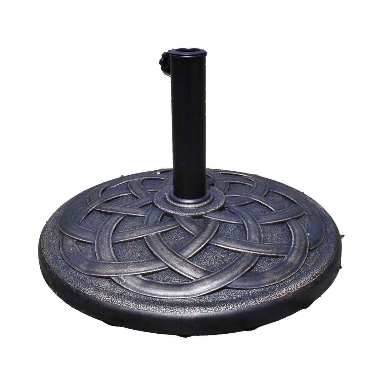 LIVSK Parasolvoet - Duurzaam Harsmateriaal - Verstelbare Paal van φ38mm tot φ48mm - Stabiele Constructie - Ø54,5 cm - Brons