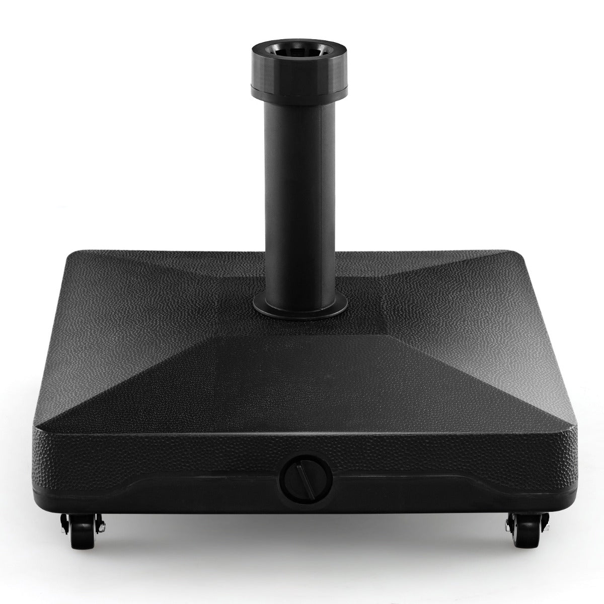 Livsk costway parasolstandaard met wieltjes parasolstandaard te vullen met water of zand marktparaplustandaard voor parasolstangen van 32 48 mm