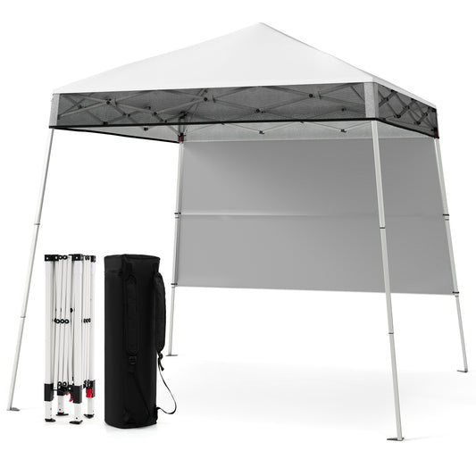 LIVSK Pop-up Paviljoen - Waterdicht - Hoogteverstelbaar - Stevig Metalen Frame - Inclusief Rugzak - 182 x 182 x 221 cm - Wit