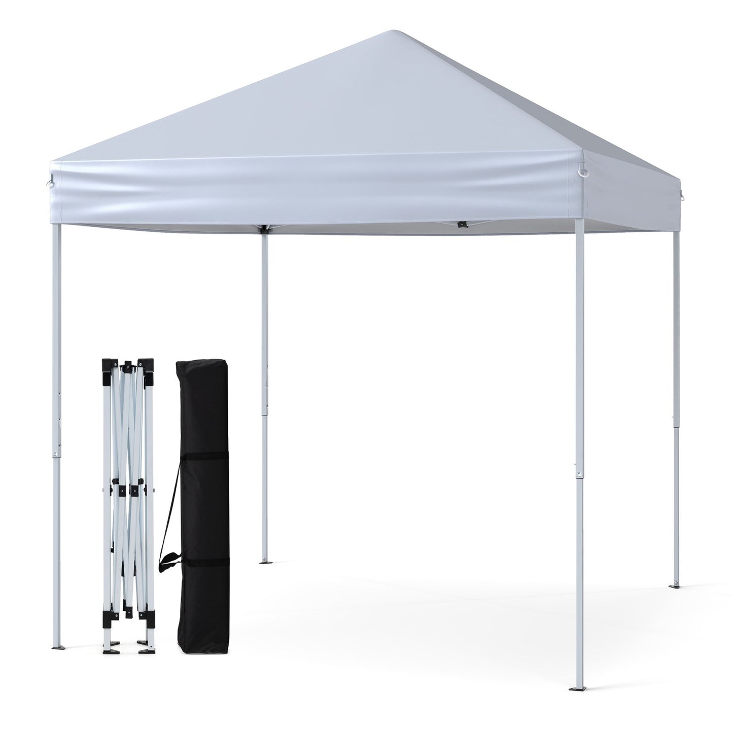 LIVSK Pop-up Tuinhuisje - Waterdicht met UPF 50+ Bescherming - Verstelbare Hoogte 220-240 cm - Opvouwbaar - Wit