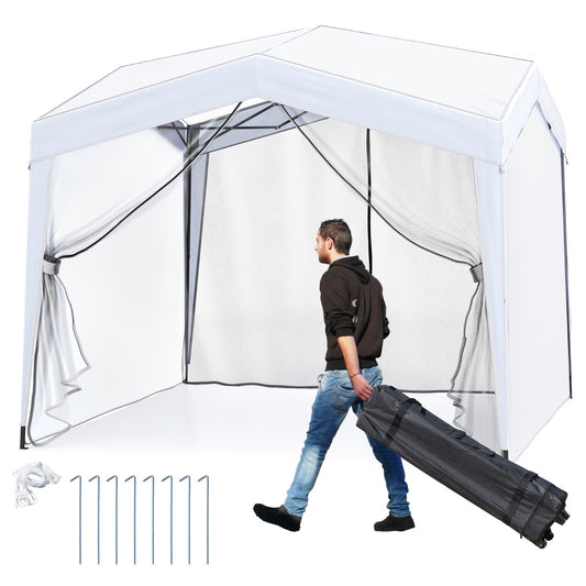 LIVSK Partytent 3x3m - Pop-up Structuur - UPF50+ Zonbescherming - Instelbare Hoogtes - Draagtas Inclusief - Wit