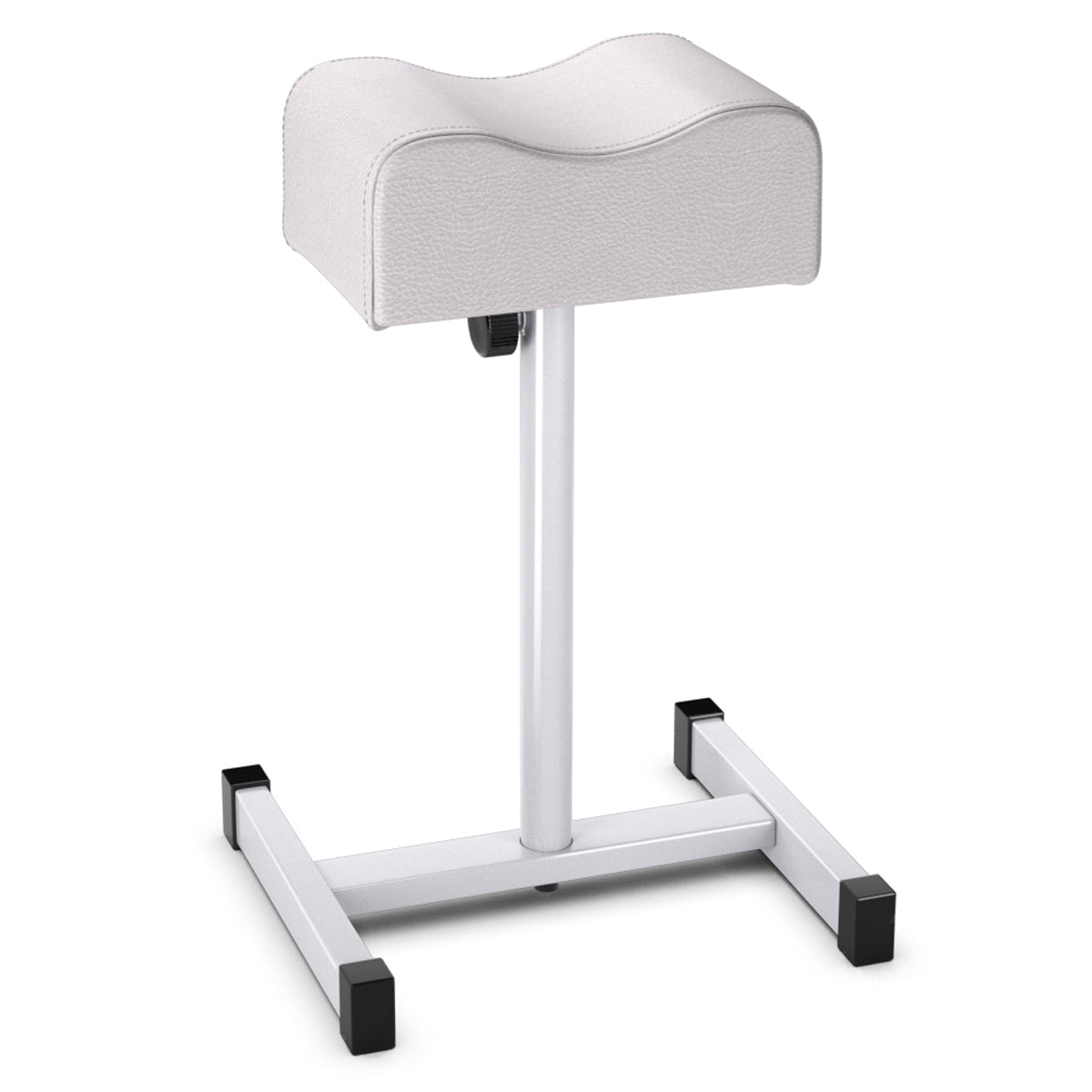 LIVSK Verstelbare Pedicure Voetensteun - Stalen Frame - Hoogte 45-65 cm - Comfortabel Kussen - Voor Thuis en Salon - Wit