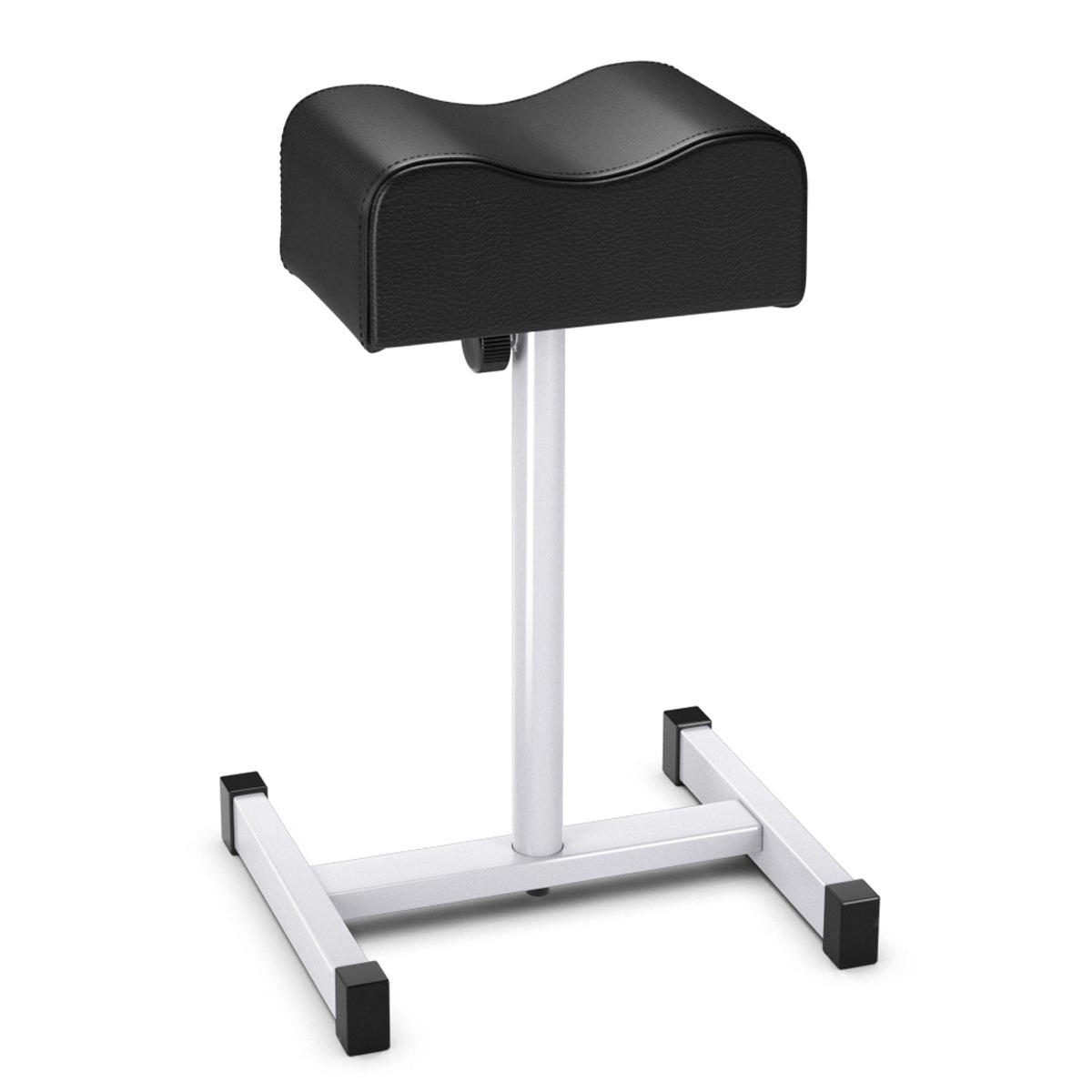LIVSK Pedicure Voetensteun - Verstelbare Hoogte 45-65 cm - Stalen Frame - Comfortabel Kussen - Voor Salon en Thuis - Zwart