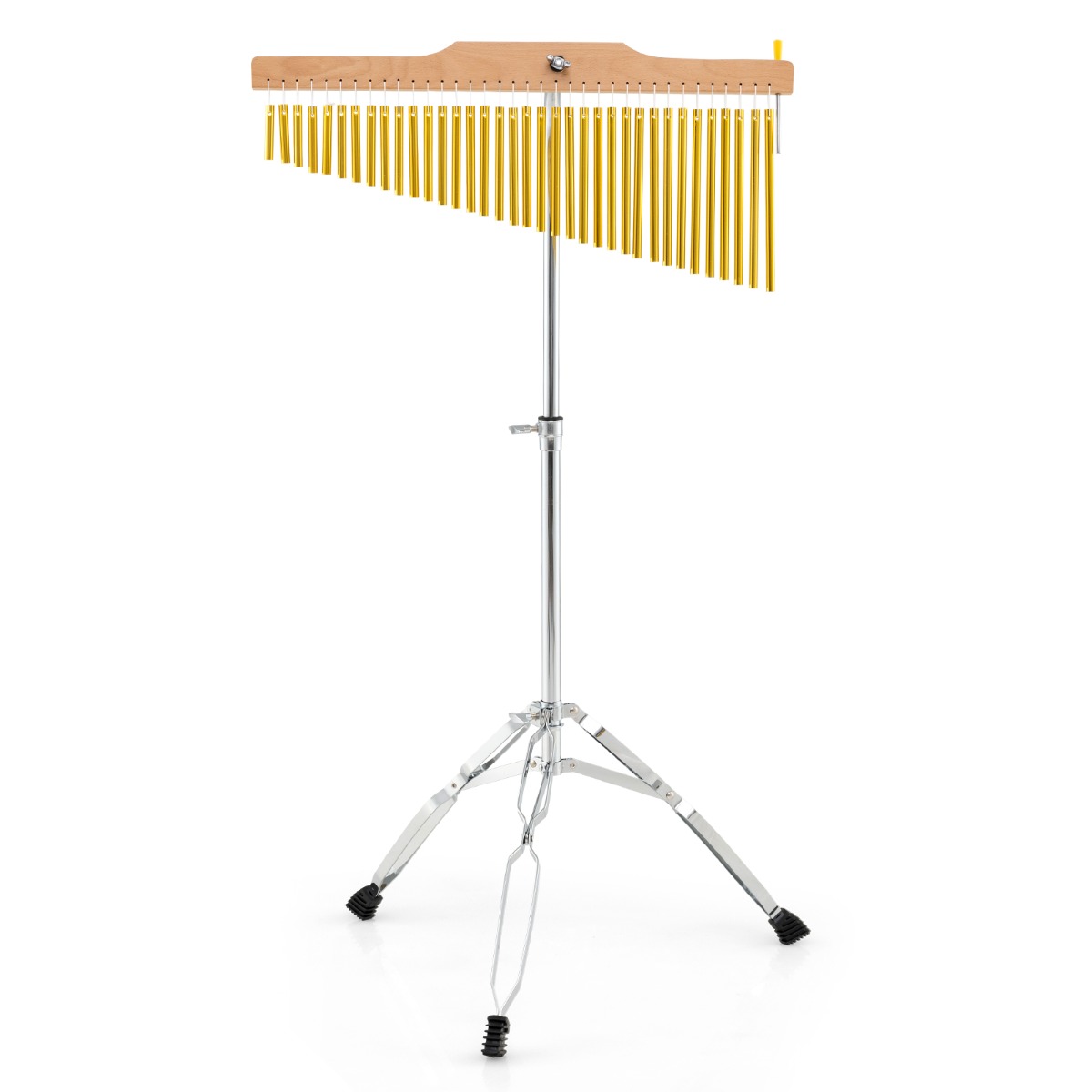 Livsk costway percussie instrument met 36 staven voor volwassenen windcarillon met een rij en verstelbare standaard draagtas hamer muziekinstrument 1 1