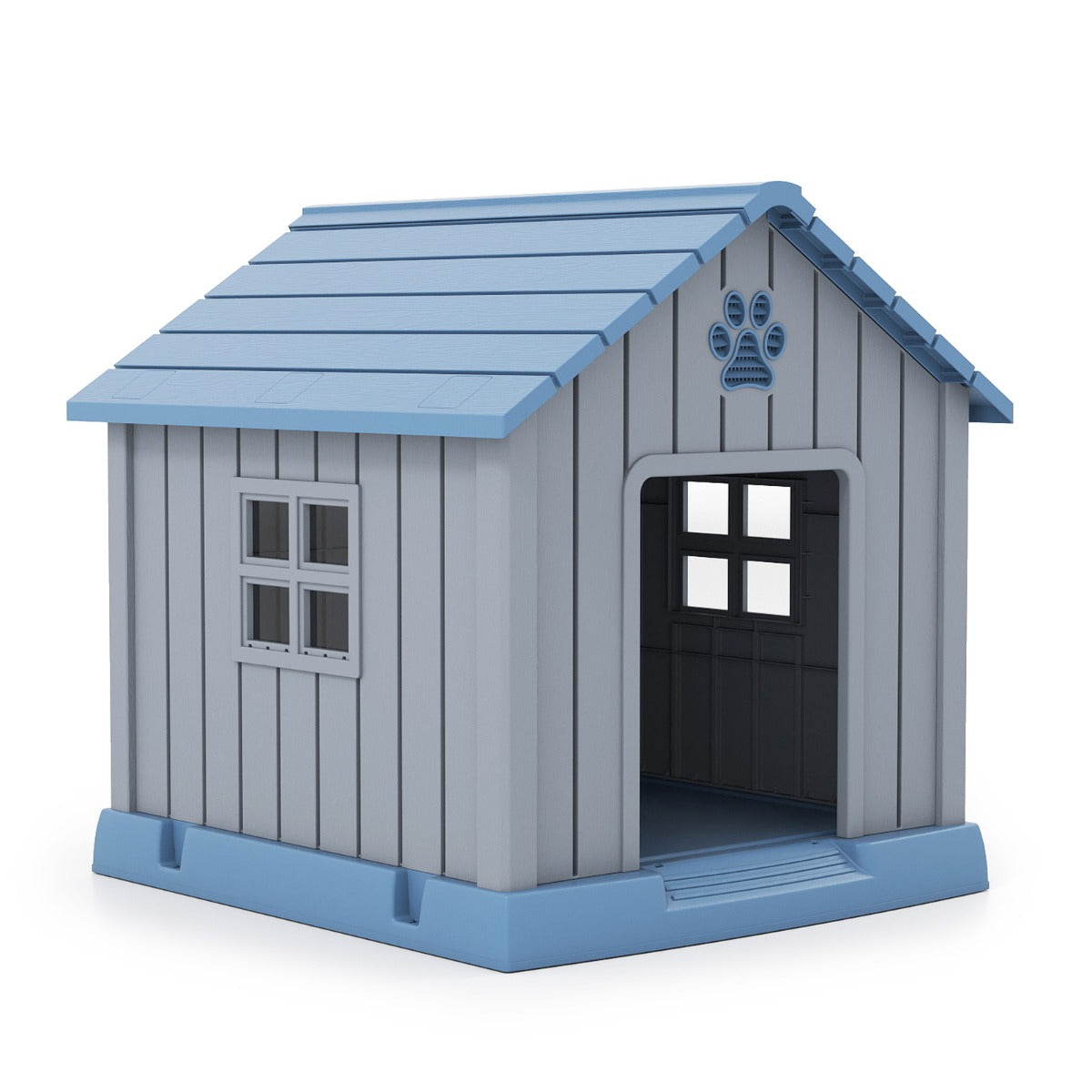 Livsk costway plastic hondenhok geschikt voor kleine tot middelgrote honden 1 1