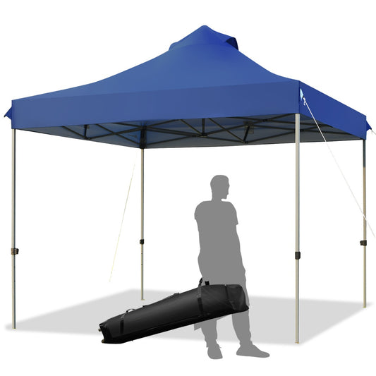 LIVSK Pop-up Partytent - Opvouwbaar - Waterdicht - Verstelbare Hoogte - 9 m² Schaduw - Inclusief Draagtas - Blauw