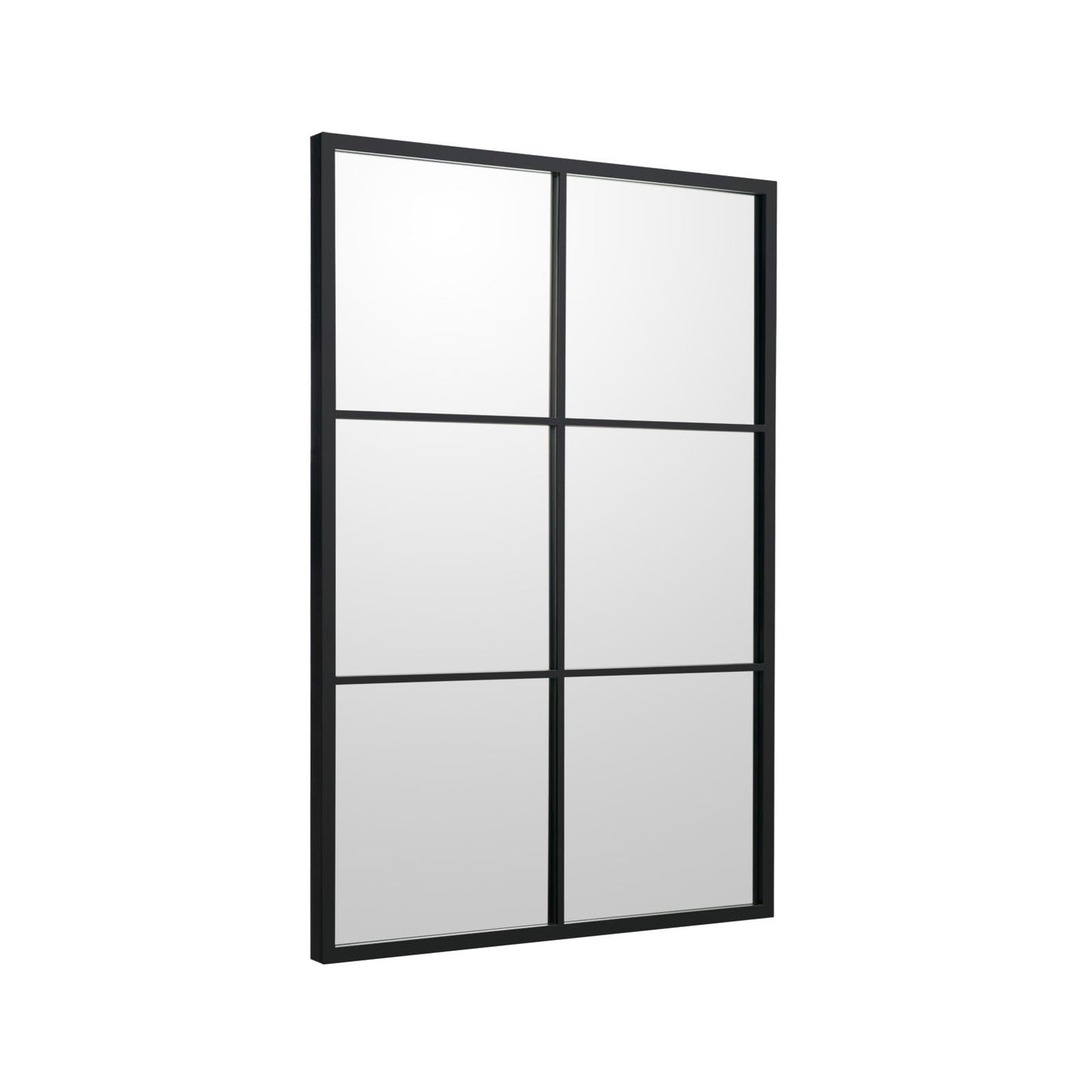 LIVSK Rechthoekige Wandspiegel - Metalen Frame - Eenvoudig te Ophangen - 70 x 100 cm - Direct Klaar voor Gebruik - Zwart