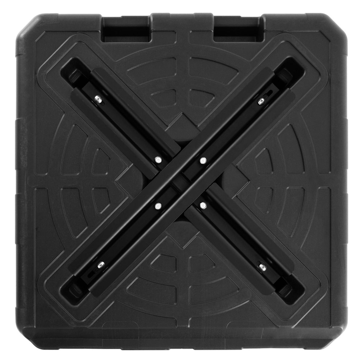 LIVSK Vierkante Parasolvoet - Vulcapaciteit tot 80 kg - HDPE Weerbestendig - Geschikt voor Parasolstok 38/48 mm - Zwart