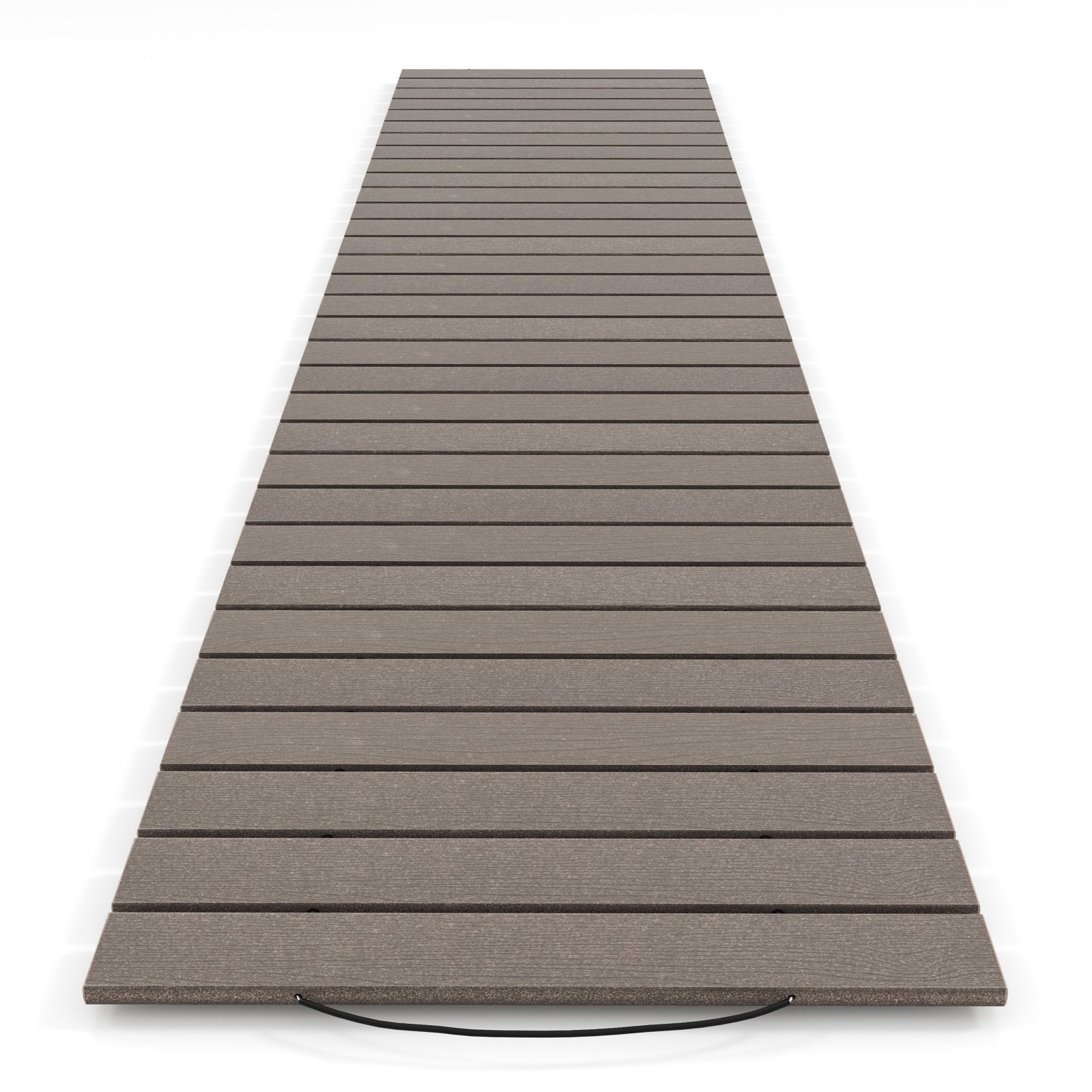 LIVSK Oprolbare Tuinpad van HDPE - Weerbestendig - Antislip - Stevige Verbinding - 242 x 55 x 1,2 cm - Grijs