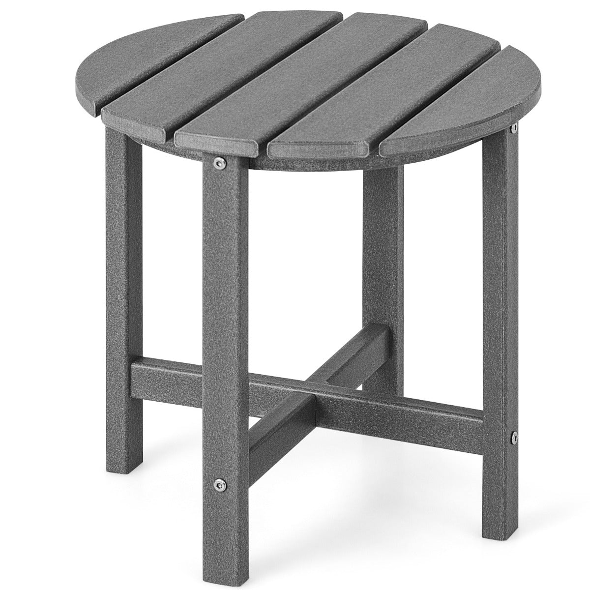 LIVSK Adirondack bijzettafel - Weerbestendig HDPE - Onderhoudsvriendelijk - Milieuvriendelijk - 46 x 46 cm - Grijs