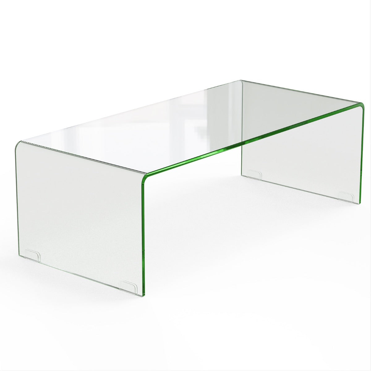LIVSK Bijzettafel van Gehard Glas - Modern Design - Hittebestendig en Waterafstotend - Draagvermogen 30 kg - 108 x 50 x 35 cm -