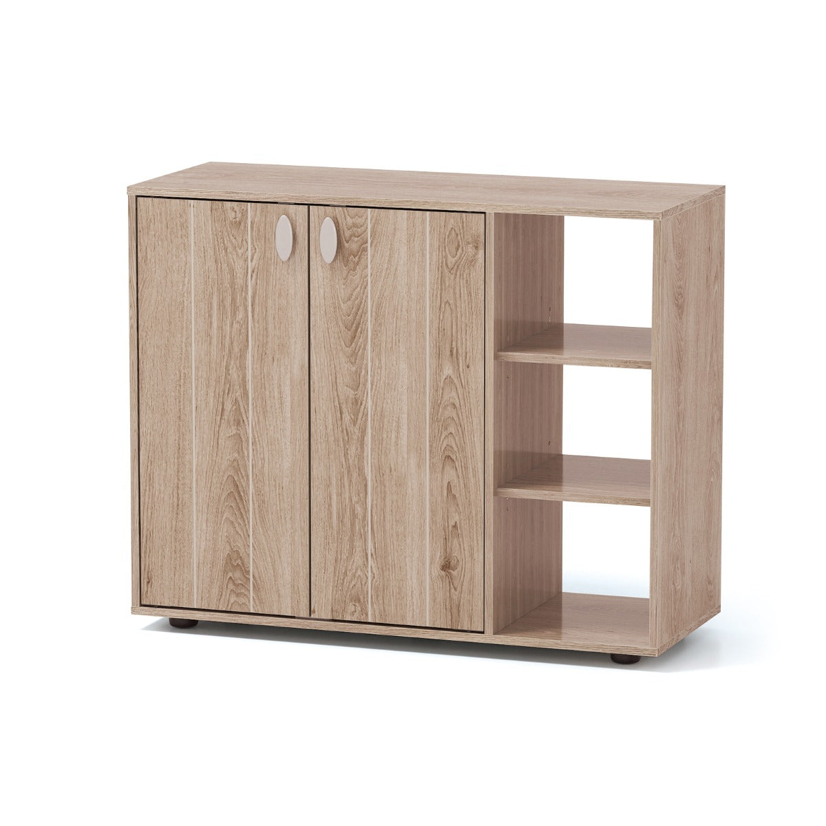 Livsk costway schoenenkast met 2 deuren schoenenrek met 3 niveaus en verstelbare open planken moderne schoenenkast van hout geel 1 1