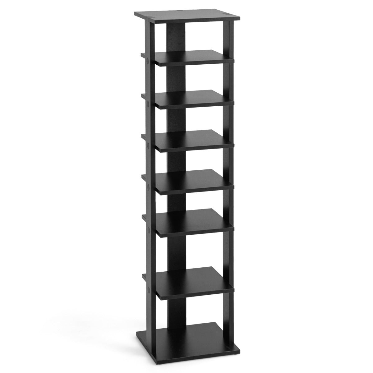 LIVSK Schoenenkast met 8 Etages - Multifunctioneel Opbergrek - Solide en Duurzaam - Voor Diverse Schoenen - Zwart