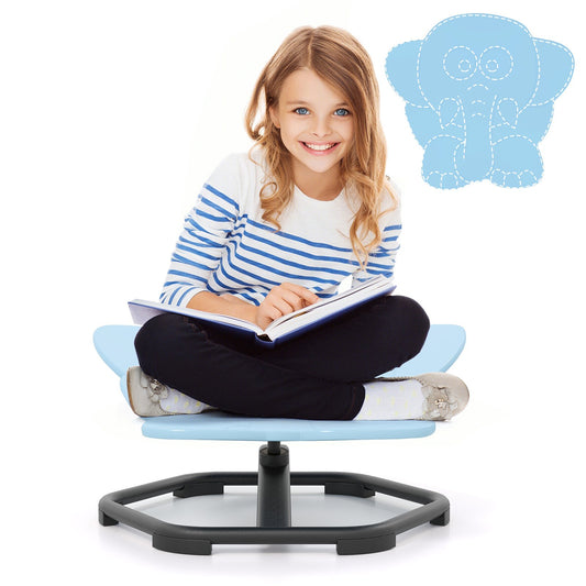 LIVSK Draaistoel voor Kinderen - 360° Draaifunctie - Stimuleert Balans en Coördinatie - Veilig PP-materiaal - Tot 100 kg - Blauw