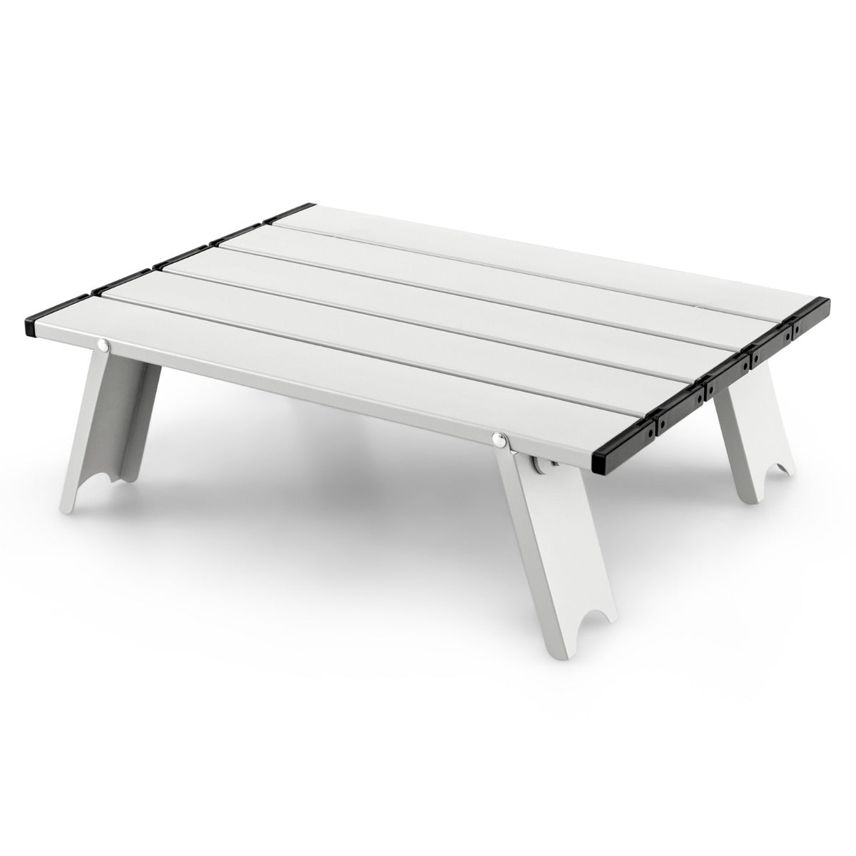 Livsk costway set van 1 tafel en 2 strandstoelen ligstoelen voor buiten met oprolbare campingtafel 5 standen klapstoelen en aluminium tafel blauw 3