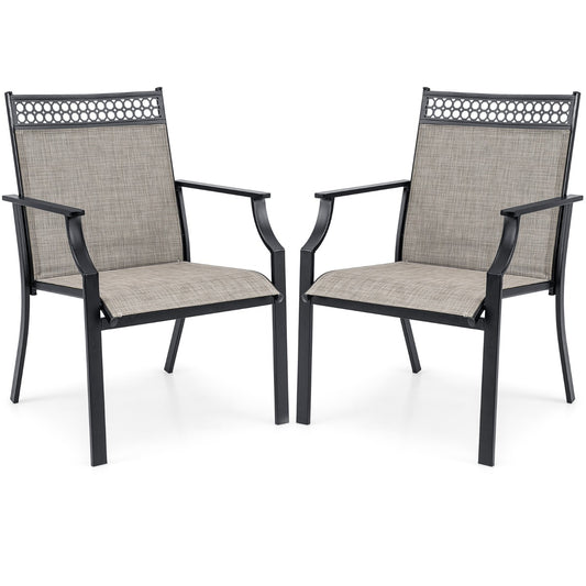 LIVSK Tuinstoelen Set van 2 - Sneldrogend en Slijtvast - Ergonomische Rugleuning - 150 kg Draagvermogen - 66 x 61 x 90 cm - Blauw