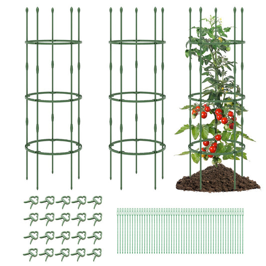 LIVSK Verstelbare Tuinprieeltjes voor Klimplanten - Duurzaam Staal en Plastic - Eenvoudige Installatie - 50 x 154 cm - Groen
