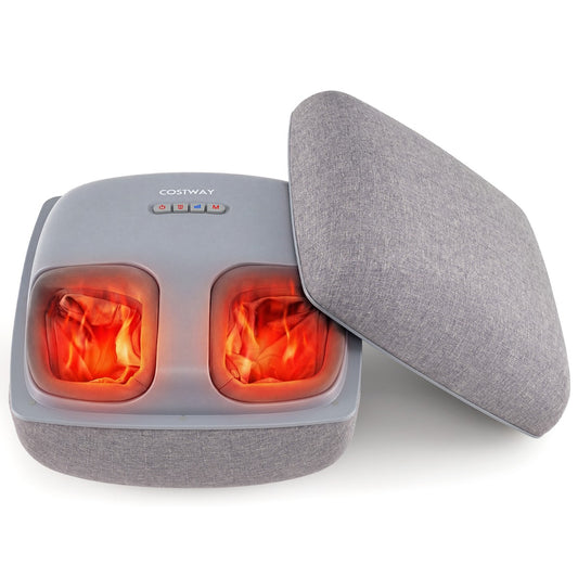 Livsk costway shiatsu voetmassageapparaat met warmte 3 niveaus voor diepe kneedmassage en luchtcompressie