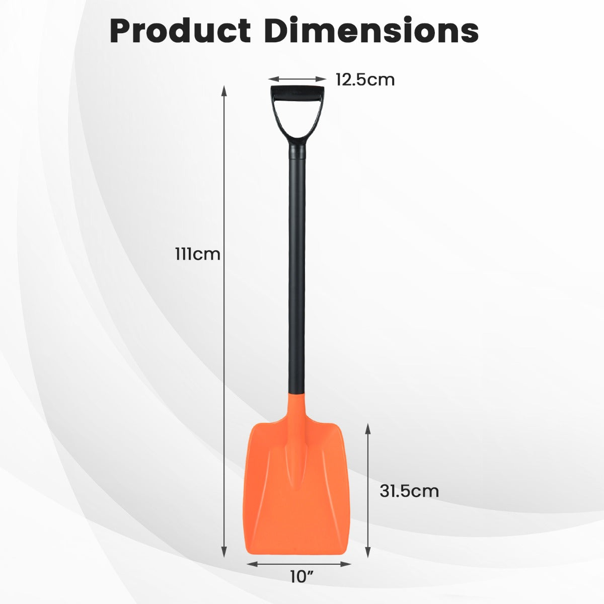 Livsk costway sneeuwschuiver draagbare transferschuiver 09 kg lichte sneeuwschuiver met robuuste aluminium steel en ergonomische handgreep 1 1