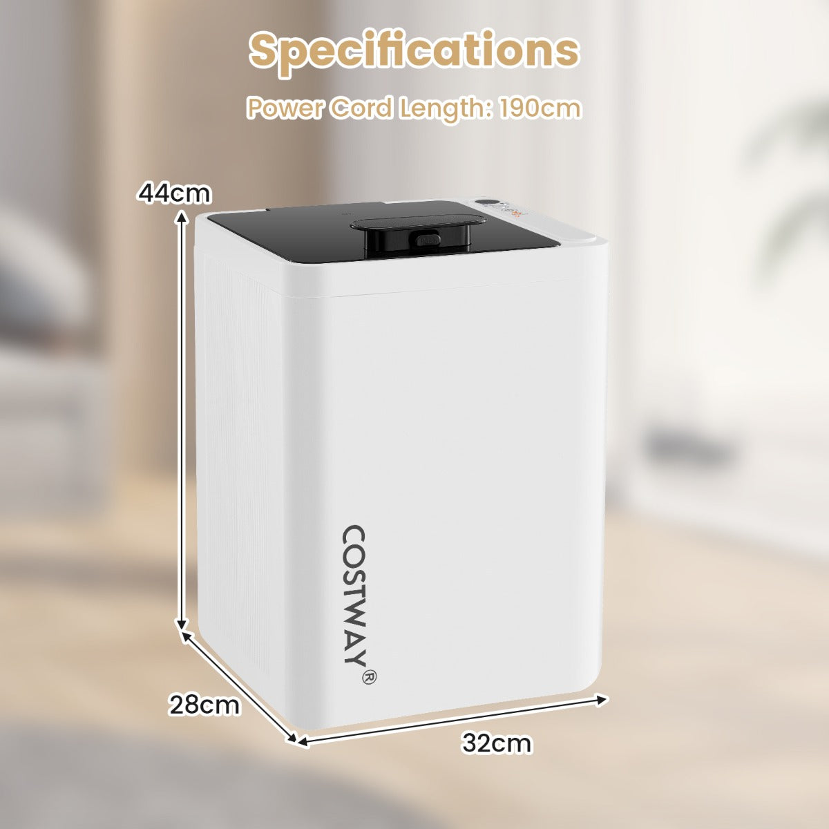 LIVSK Handdoekenverwarmer 23L - 125°C - LED-display - Automatische Uitschakeling - Veiligheidsschild - Wit