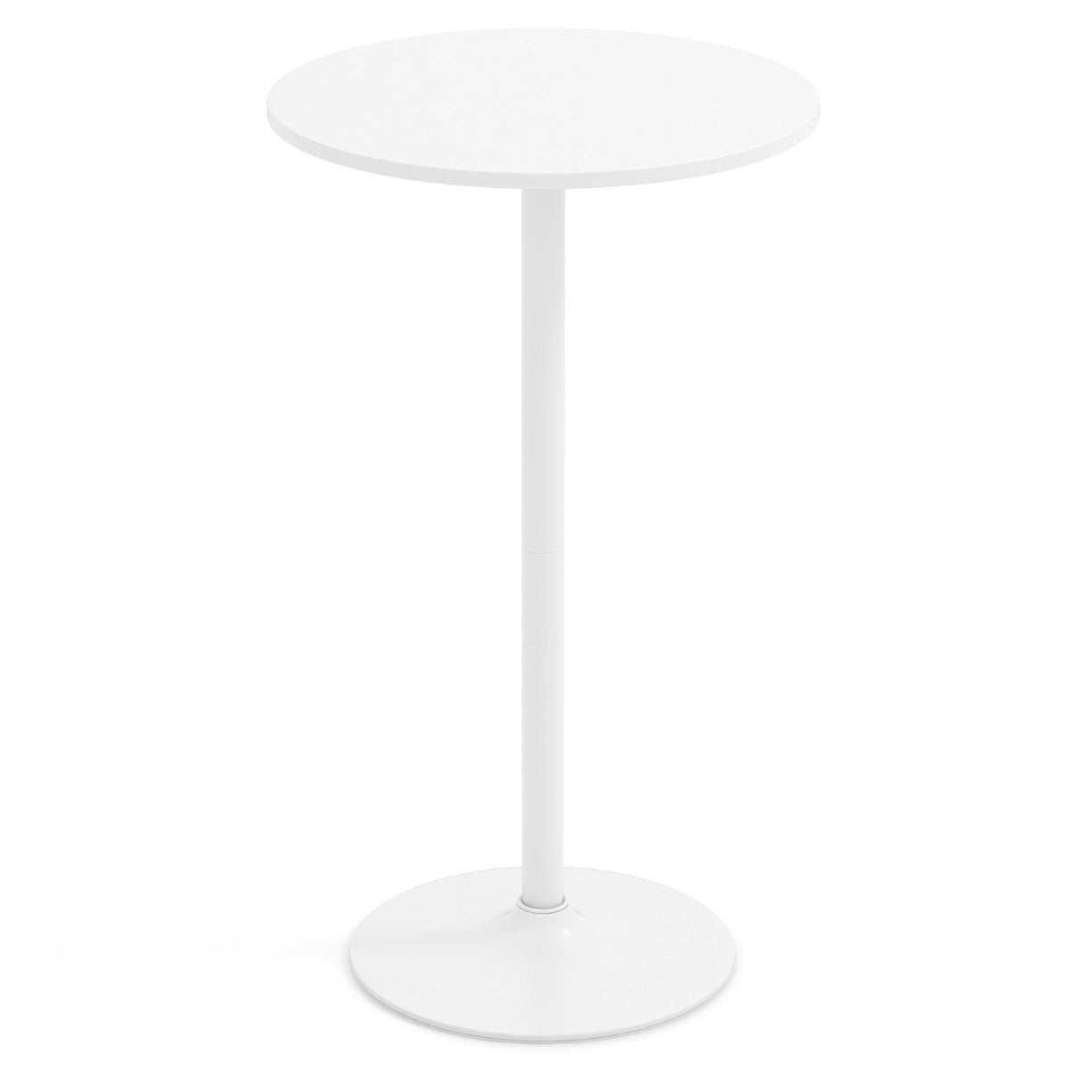 Livsk costway staande tafel o 60 cm 2 in 1 bartafel en eettafel in hoogte verstelbaar 56 1015 cm ronde kleine eettafel wit 1 stuk 1 1