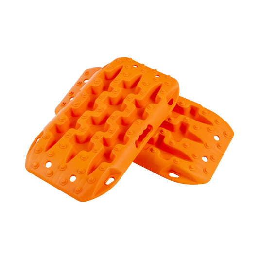 LIVSK Offroad-Tractiematten - 2 Stuks van Versterkt Nylon - Draagvermogen tot 10 Ton - Voor Extreme Temperaturen - Oranje