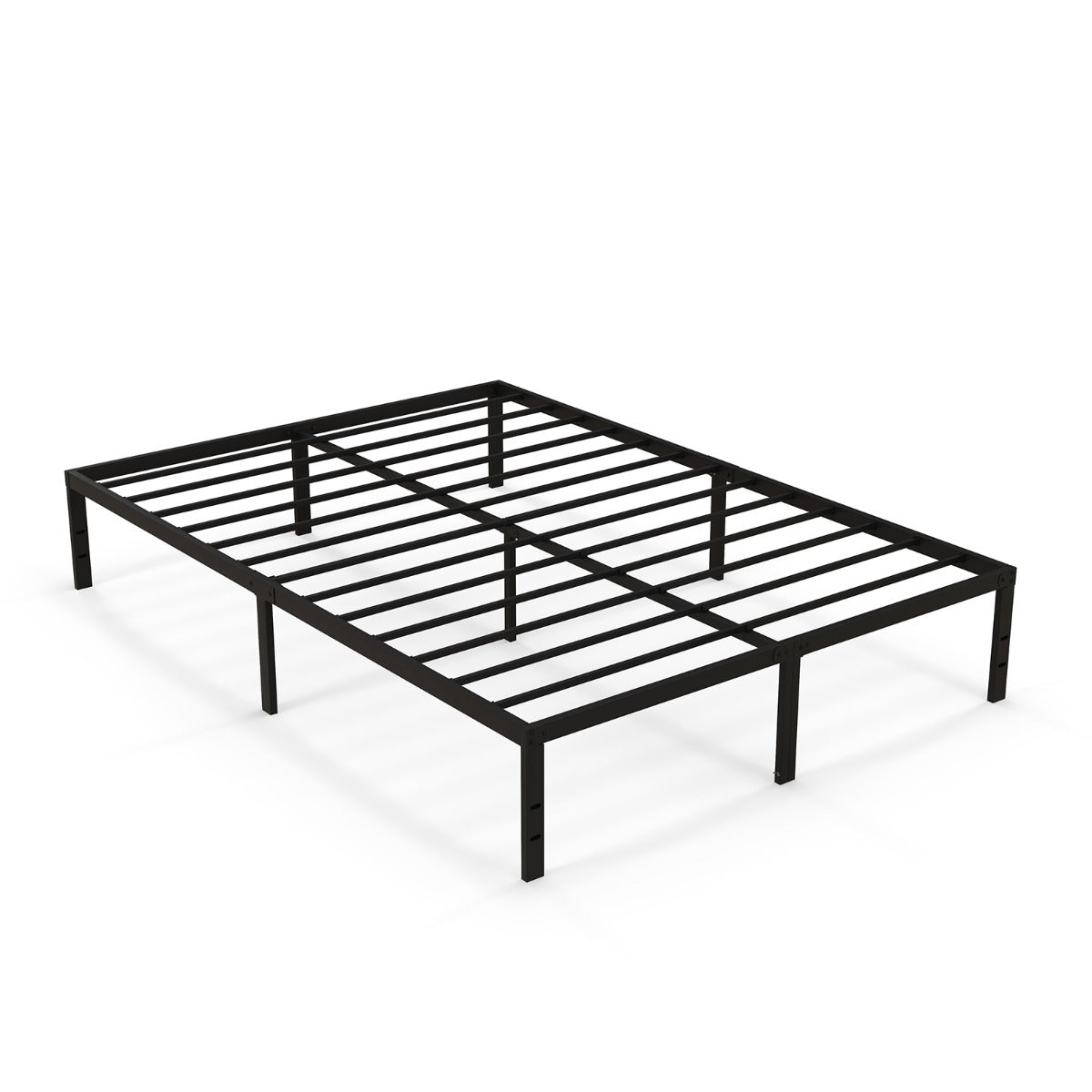 LIVSK ijzeren bedframe - Duurzaam en stevig - Ondersteunt tot 300 kg - Eenvoudige montage - 200 x 140 x 36 cm - Zwart