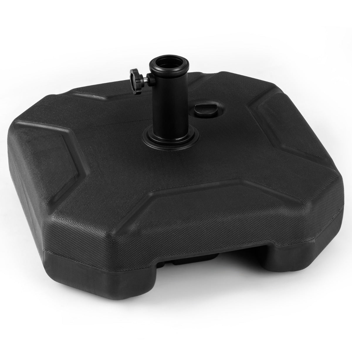 Livsk costway stevige parasolvoet parasolvoet voor 38 mm en 48 mm parasolstokken 40 kg water en zandgevulde parasolstandaard 44 x 44 x 25 cm 1