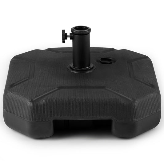 Livsk costway stevige parasolvoet parasolvoet voor 38 mm en 48 mm parasolstokken 40 kg water en zandgevulde parasolstandaard 44 x 44 x 25 cm