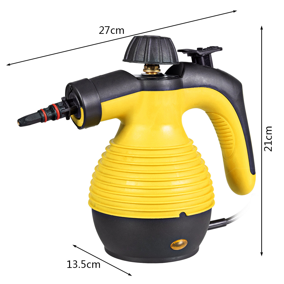 LIVSK Handstoomreiniger - 1050 W - 9-Delige Accessoireset - Veilig voor Diverse Oppervlakken - Geel
