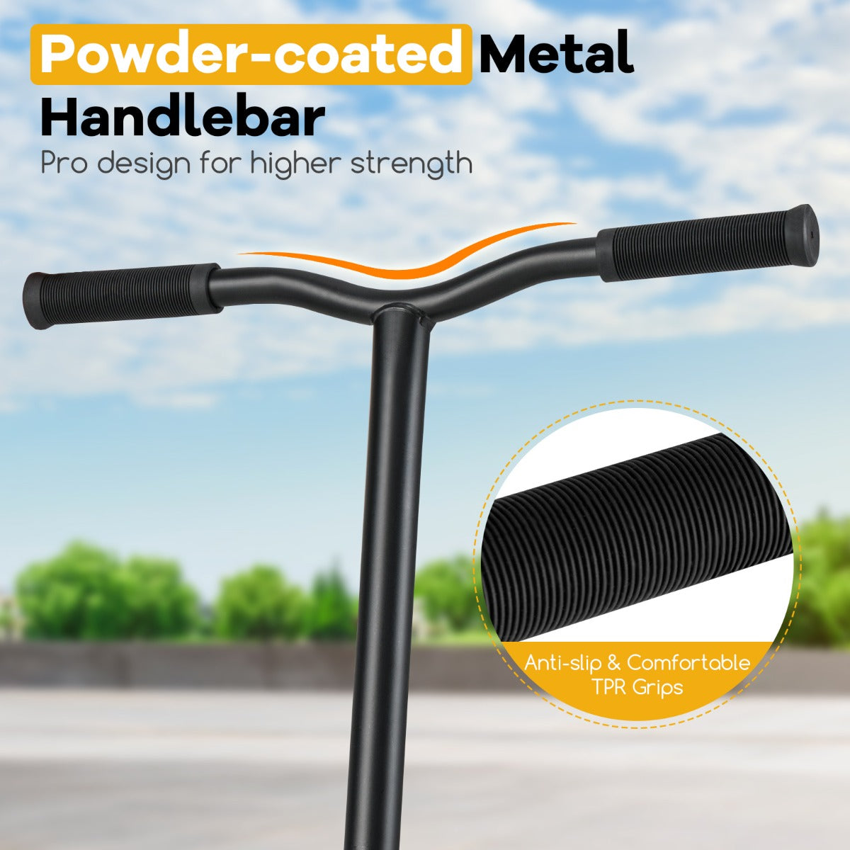 LIVSK Professionele Stuntstep - 110mm PU Wielen - ABEC-7 Kogellagers - Aluminium Dek - Tot 100 kg - Zwart/Groen/Geel