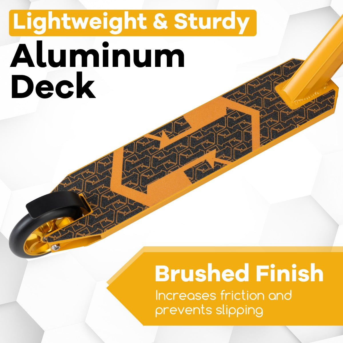 LIVSK Professionele Stuntstep - 110mm PU Wielen - ABEC-7 Kogellagers - Aluminium Dek - Tot 100 kg - Zwart/Groen/Geel