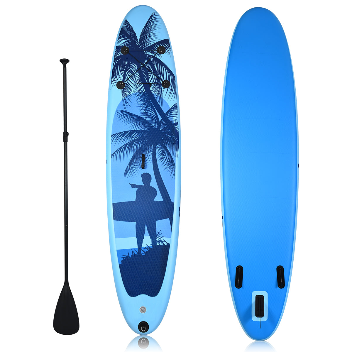 LIVSK Opblaasbaar Stand-Up Paddle Board - Antislip - Duurzaam PVC - Inclusief Verstelbare Peddel en Rugzak - Lichtgewicht - Blauw