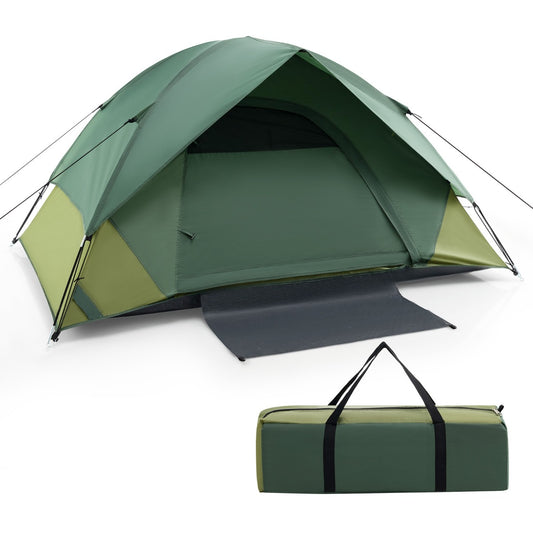 LIVSK Lichtgewicht Campingtent voor 2 Personen - Waterdicht met Afneembare Regenhoes - Ventilerend en Winddicht - Groen