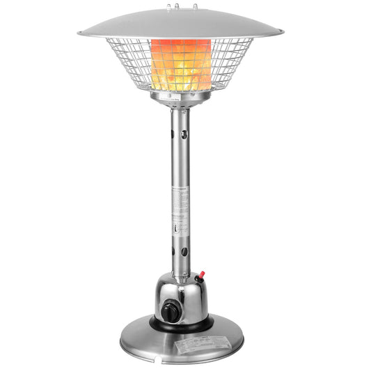 Livsk costway terrasverwarming gas warmtestraler draagbare tafelverwarming met max 4000 w verwarmingsvermogen evenals omval en oververhittingsbeveiliging