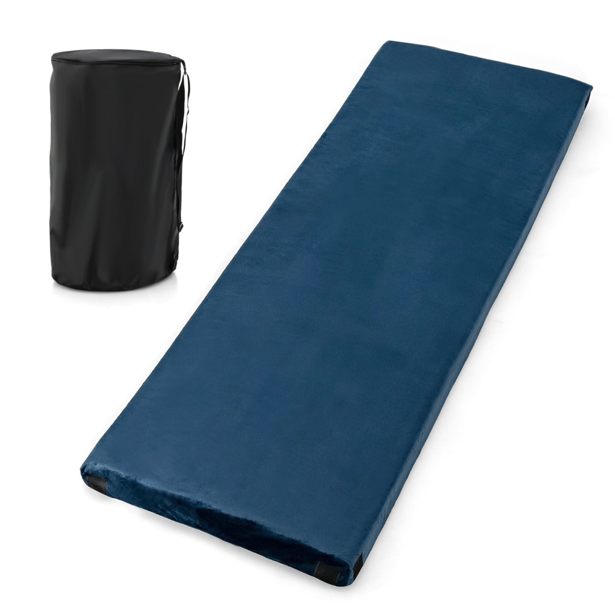 LIVSK Campingmatras - Traagschuim 6,5 cm - Waterdicht en Wasbaar - Lichtgewicht en Draagtas - Voor Binnen en Buiten - Blauw