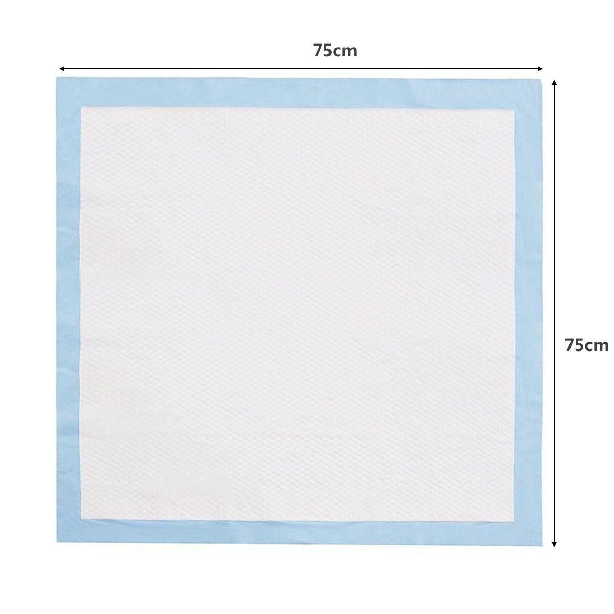 LIVSK Wegwerponderleggers voor Huisdieren - 5 Laags - Lekvrij - Hypoallergeen - 150 Stuks - 75 x 75 cm - Wit en Blauw