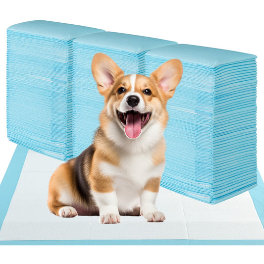 LIVSK Honden- en Puppy-Urinepads - 6-laags Ontwerp - 150 Stuks - Geschikt voor Honden, Katten en Meer - 90 x 60 cm - Blauw+Wit