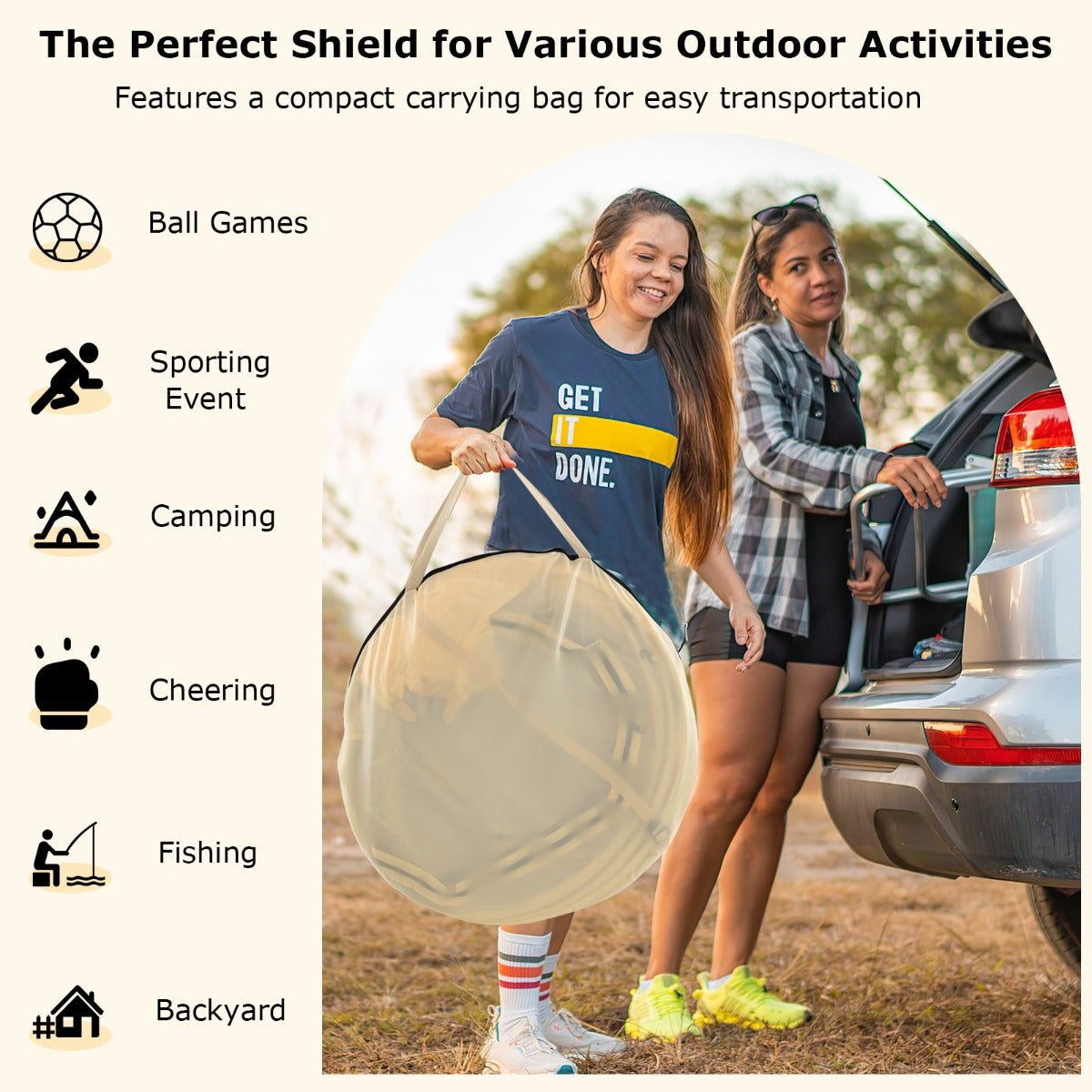 LIVSK Outdoor Luchtkussentent - Pop-up Structuur - Weerbestendig - Panoramisch Zicht voor 1-2 Personen - 128 x 128 x 158 cm -
