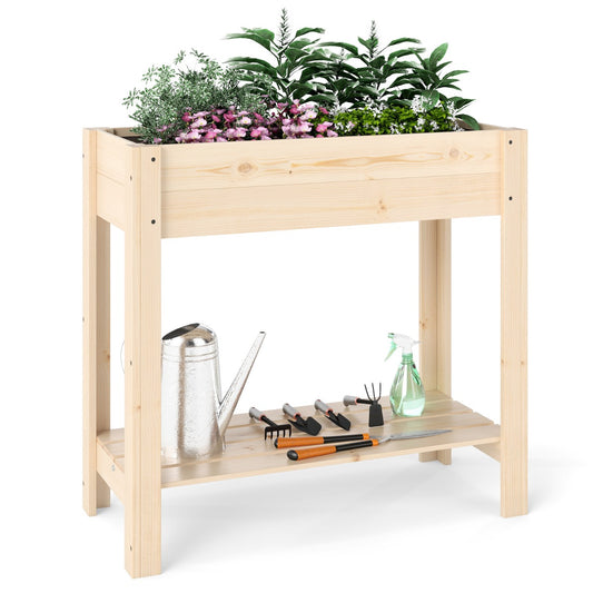 LIVSK Hoge Bloeiplant - Ergonomische Hoogte voor Gemakkelijk Kweken - Ruime Kweekruimte - Onderste Plank - Natuurlijk