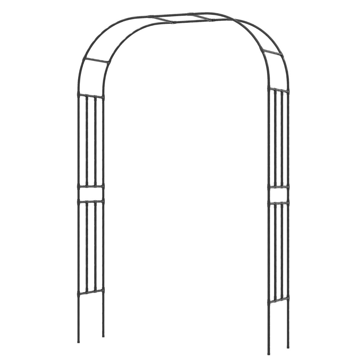 Livsk costway tuinboog met metalen hekwerk voor klimplanten steun voor wijnstokken en bloemen decoratief tuinhek voor huwelijksceremonie 1 1