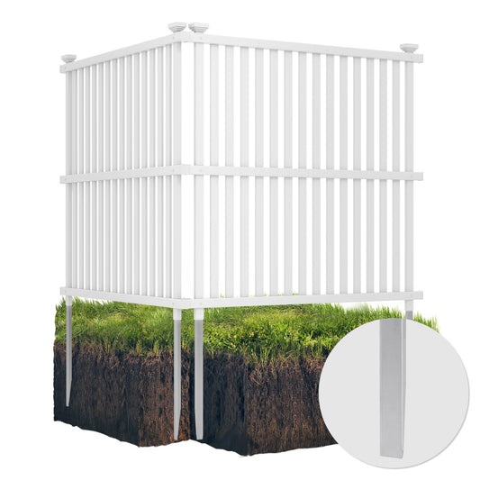 LIVSK Airconditioningschutting 2-delig - Flexibele Verbindingen - Eenvoudige Installatie - Duurzaam PVC - 113 x 114 cm - Wit